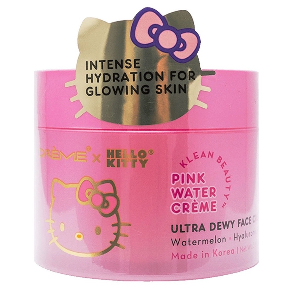 SOLDThe Crème Shop x Hello Kitty Ultra-Dewy Pink Water Crème facial moisturizer.